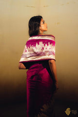 Black-Rani Pink Pure Katan Silk Banarasi Handloom Saree