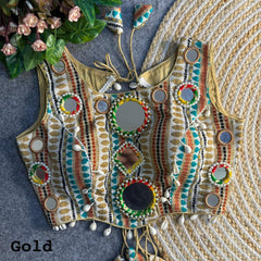Navratri Rangmahal Mirror Work Blouse