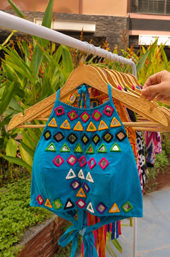 Premium Shisha Work Sleeveless Halter Blouse
