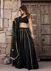 Black Lehanga Set