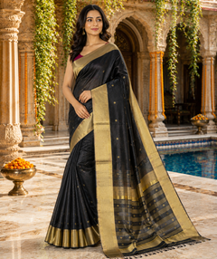 Nayantara Maheshwari Kali Border Buti Saree