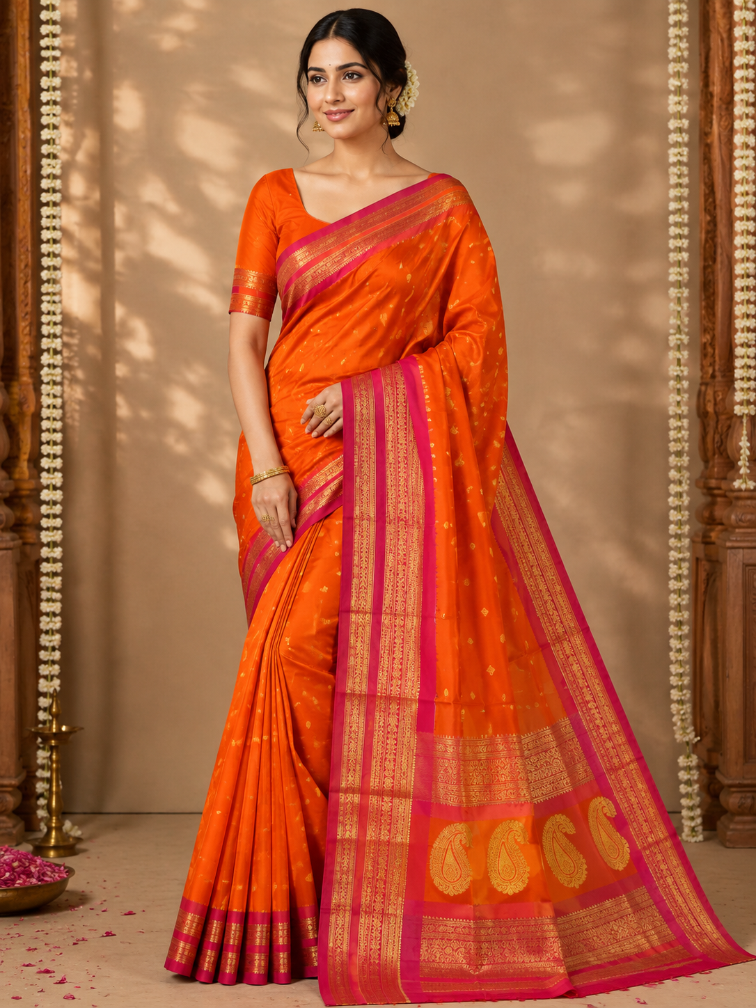 Traditional Narayan Peth Paithani Nauvari Saree