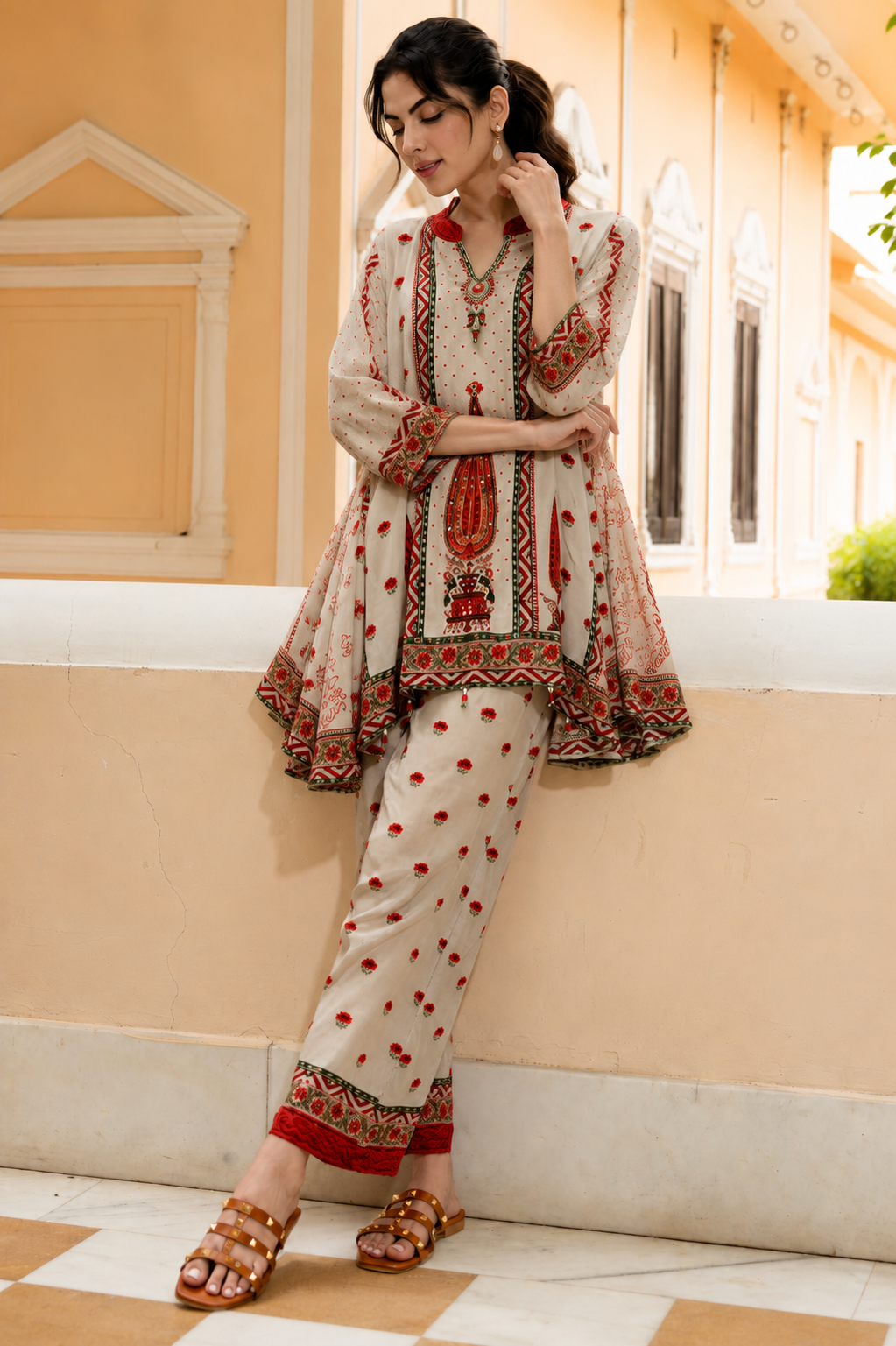 Zariya Ethnic Crepe Co-Ord Set