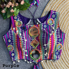 Navratri Rangmahal Mirror Work Blouse