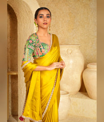 Multicolored thread embroidery blouse