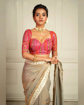 Dark pink georgette blouse