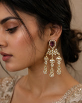 Noor Gulbahar Luxury Polki Earrings