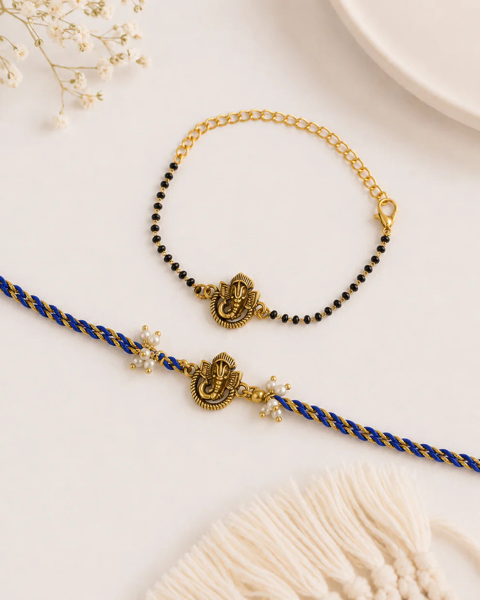 Raksha Bandhan Bhabhi Rakhi Bracelet & Tilak Set