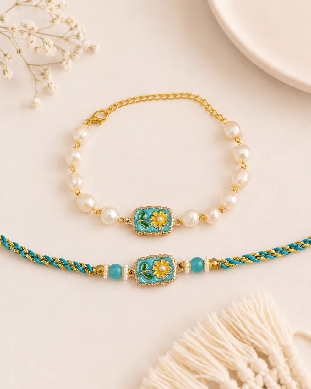 Raksha Bandhan Bhaiya Bhabhi Bracelet Set