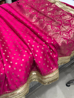 Maharani Noor Polka Satin Silk Saree