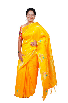 Pure Silk Paithani Saree with Peacock Zari
