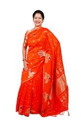 Pure Silk Paithani Saree with Peacock Zari