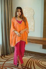 Satin Silk Neermohi Elegant Kaftan Set