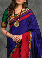 Khun Chanderi Saree with Ikat Border