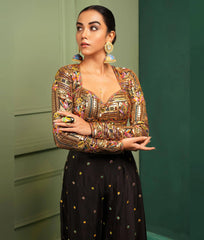 Sequins and thread work palazzo