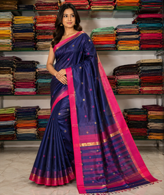Nayantara Maheshwari Kali Border Buti Saree