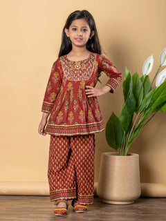 Jam Cotton Printed Kurta Pant Set
