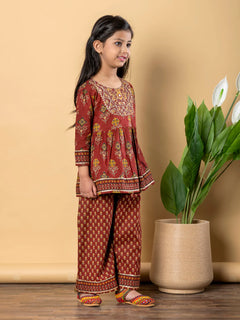 Jam Cotton Printed Kurta Pant Set