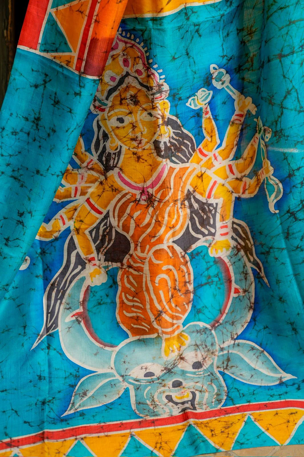 Kesari Batik Mulberry Saree
