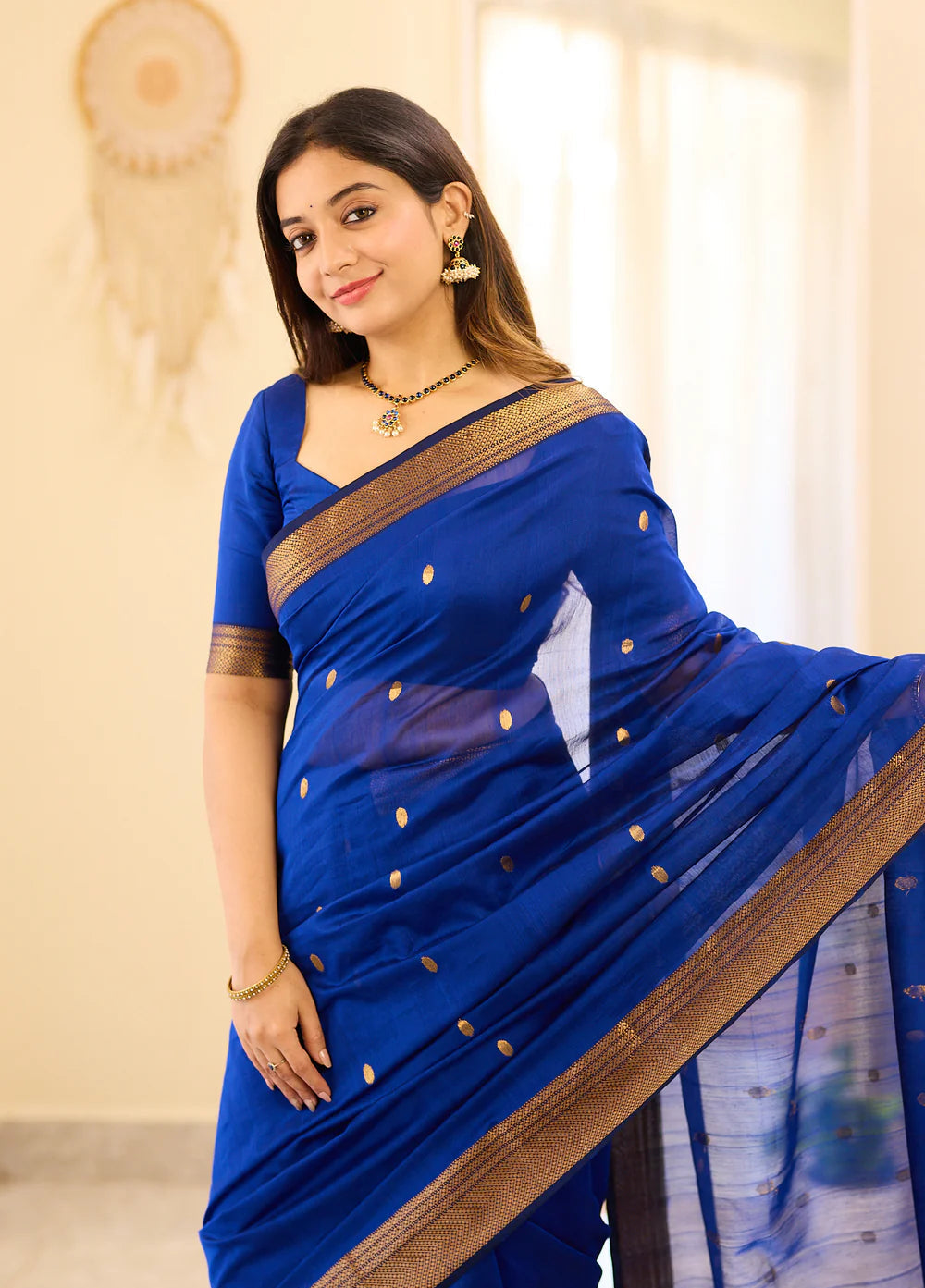 Maheshwari Silk Handloom Cotton Saree