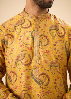 Mustard Elegance Kurta Pajama