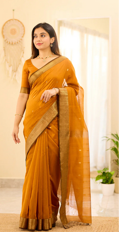 Maheshwari Silk Handloom Cotton Saree