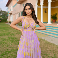 Lavender Skies Georgette Maxi Dress