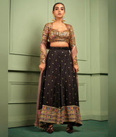 The Fiery Flair Palazzo And Blouse Set