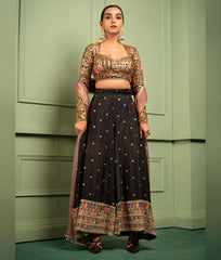 The Fiery Flair Palazzo And Blouse Set