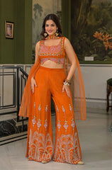 Pure Chinoon Moti Work Co-Ord Set Set- By Reet Lifestyle