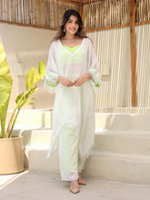 Green Fringe Kaftaan Set