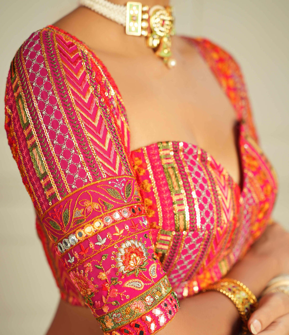 Gulaabi Aks Corset Cut Blouse