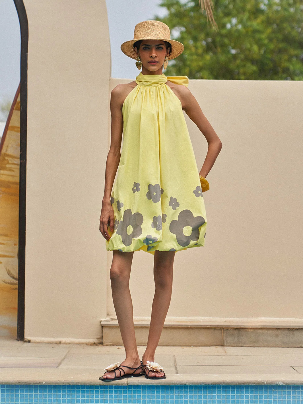 Sunbeam Floral Halter Mini Dress