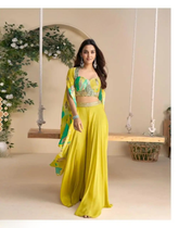 Chinon Silk Embroidered Suit Set indo western