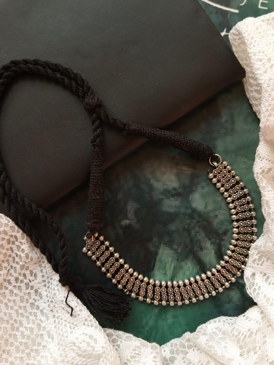 Antique Oxidized Choker Set