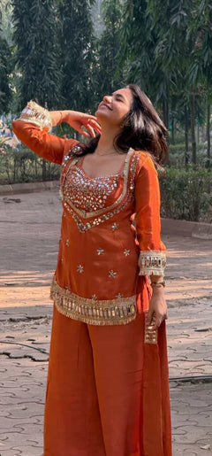 Amber Mirrorwork Palazzo Set