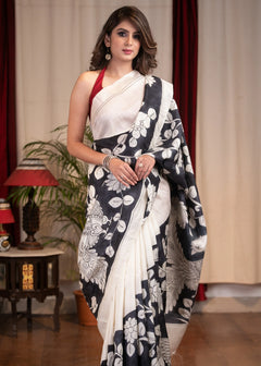 Exclusive Pure Silk Kalamkari Print Pre-draped Saree