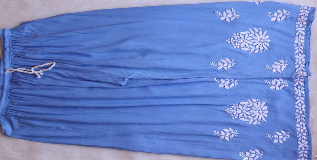 Ice Blue Elegant Rayon Kurta Set