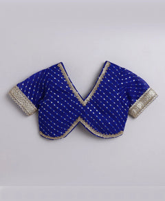 Blue Georgette Gota Embellished Lehenga Set