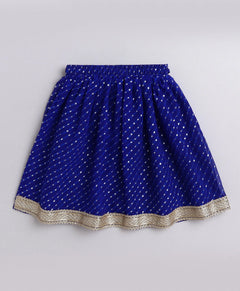 Blue Georgette Gota Embellished Lehenga Set