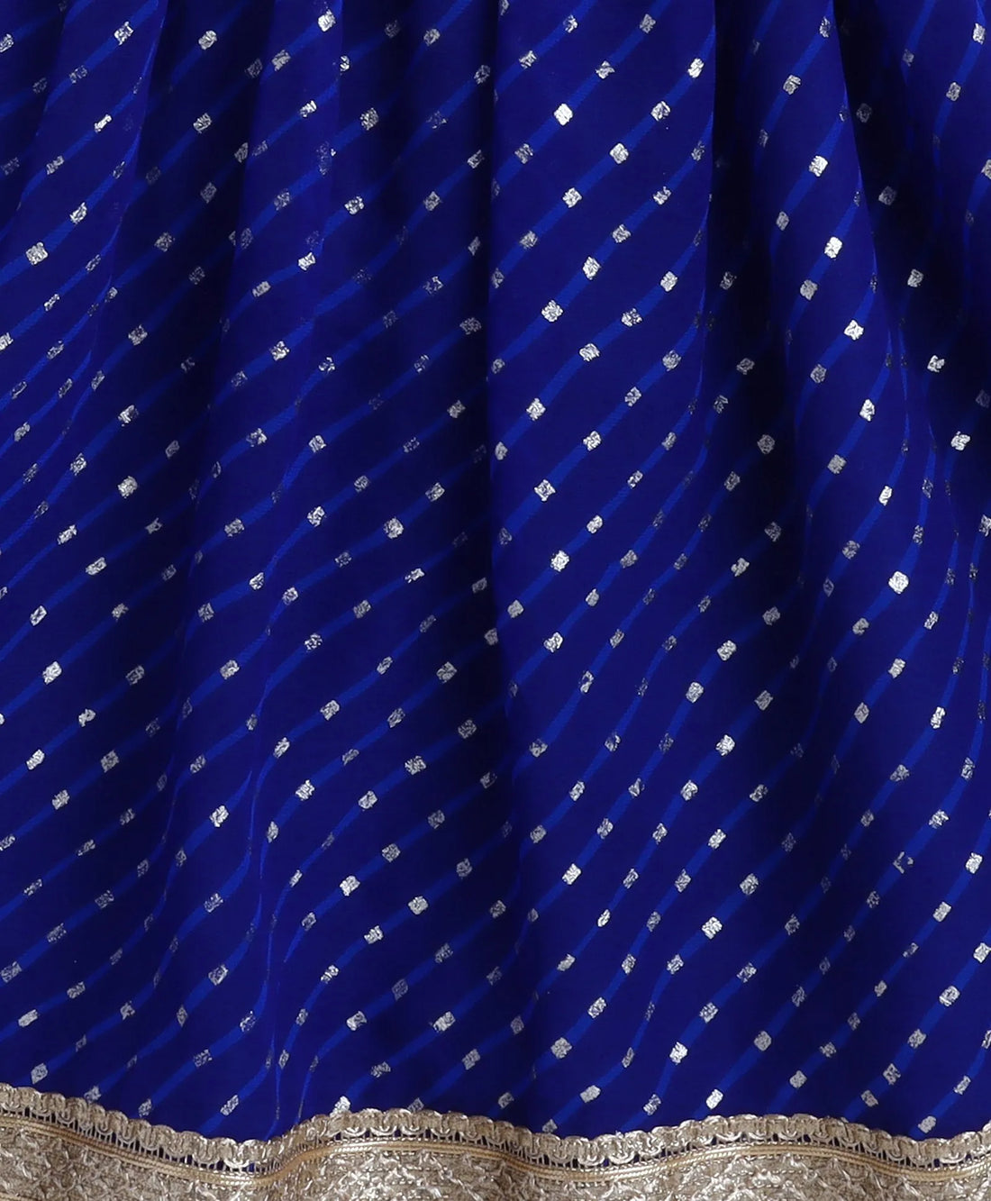 Blue Georgette Gota Embellished Lehenga Set