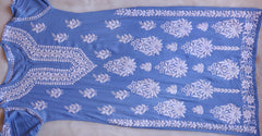 Ice Blue Elegant Rayon Kurta Set