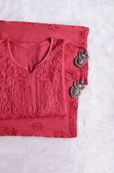 Mauve Pink Rayon Two-Piece Set