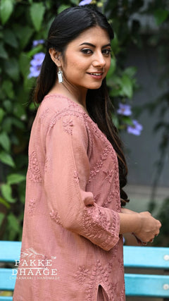 Noor Pista Pure Kota Chikankari Kurta Set