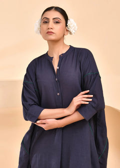Noor Neeli Mocha Cotton Co-Ord Set