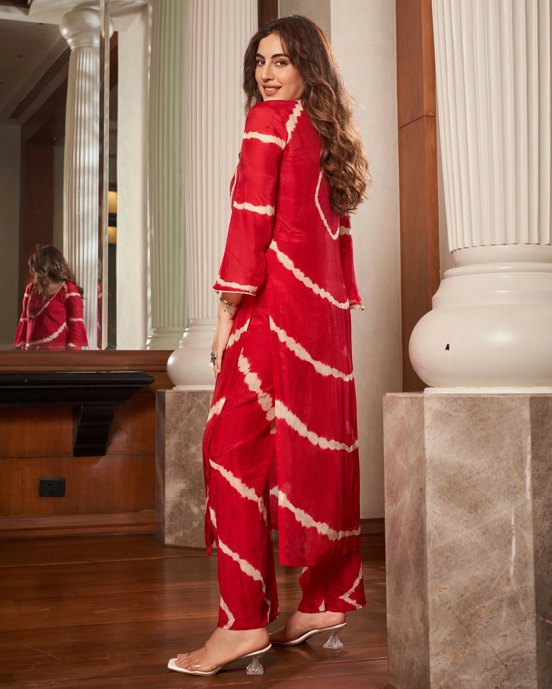 Rang Leheriya Silk Kurta Set