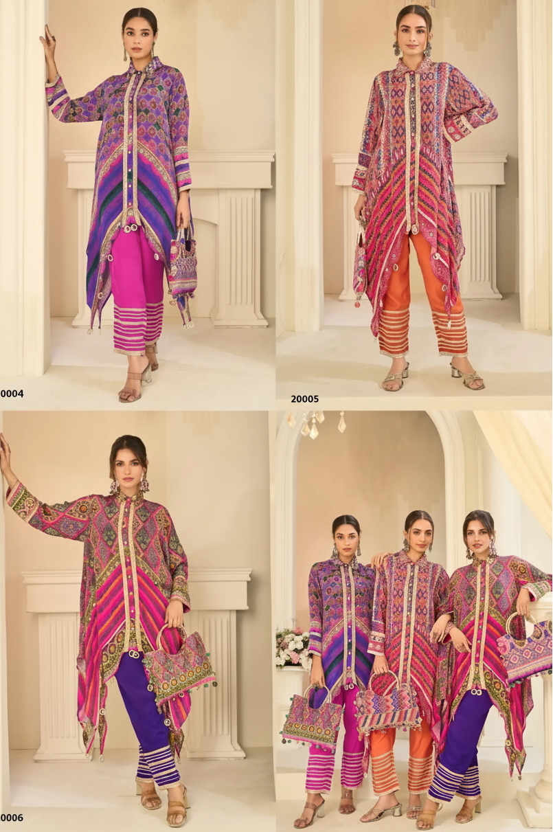 Savan Noor Printed Crepe Silk Western Ensemble