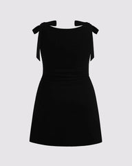 Black mini dress for women