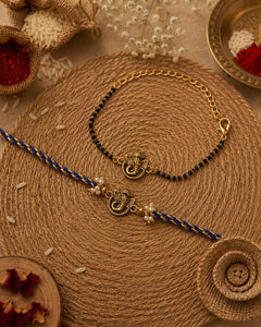 Raksha Bandhan Bhabhi Rakhi Bracelet & Tilak Set