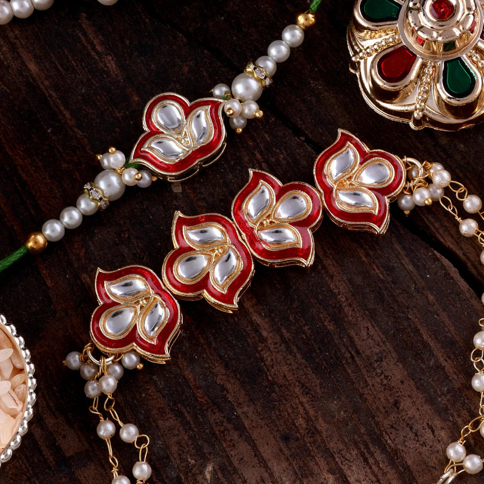Raksha Bandhan Traditional Bhaiya Bhabhi Combo Set